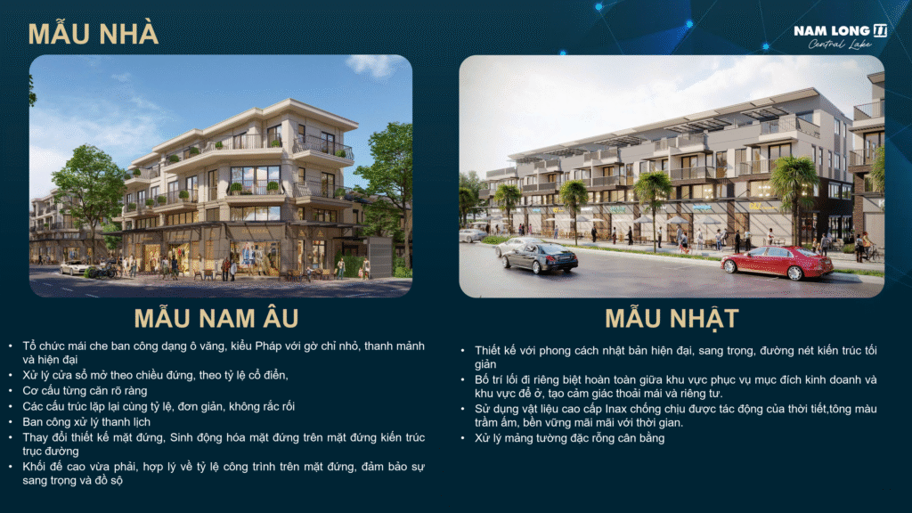 mẫu nhà shophouse mới nhất nam long 2 cần thơ