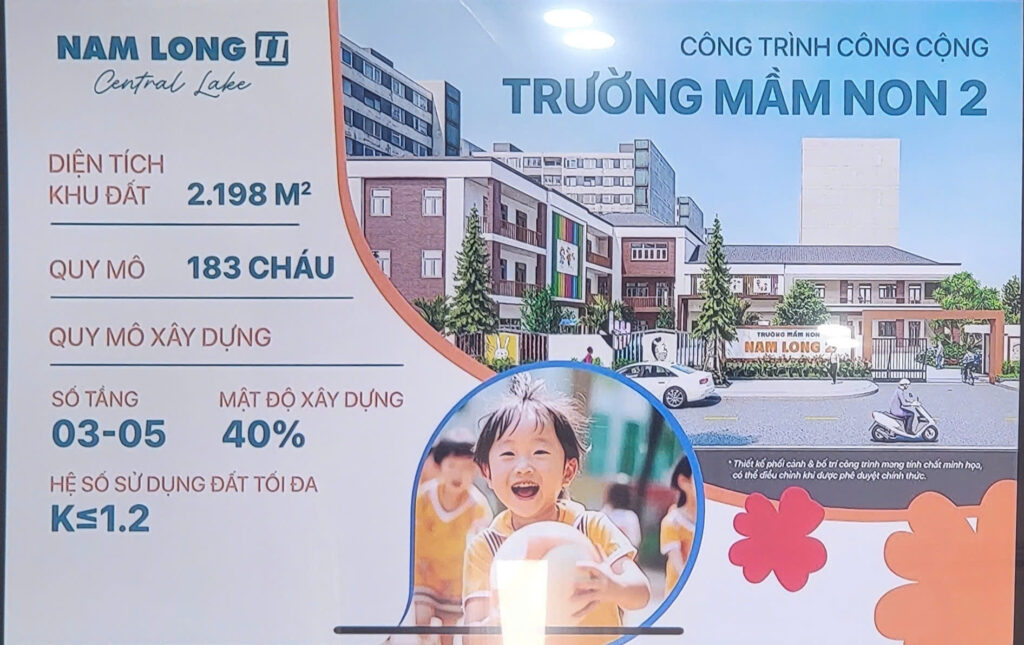 Quy mô công trình Trường Mầm Non 2 – Nam Long II