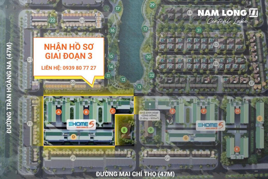 nhà ở xã hội nam long 2 giai đoạn 3