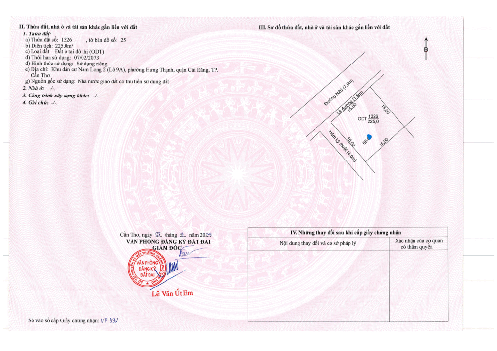 sổ mẫu nền biệt thự
