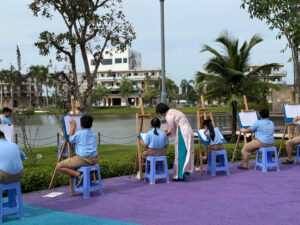 Học sinh Trường Phổ thông Quốc tế Thái Bình Dương tham gia hoạt động ngoại khóa tại Nam Long 2 Central Lake
