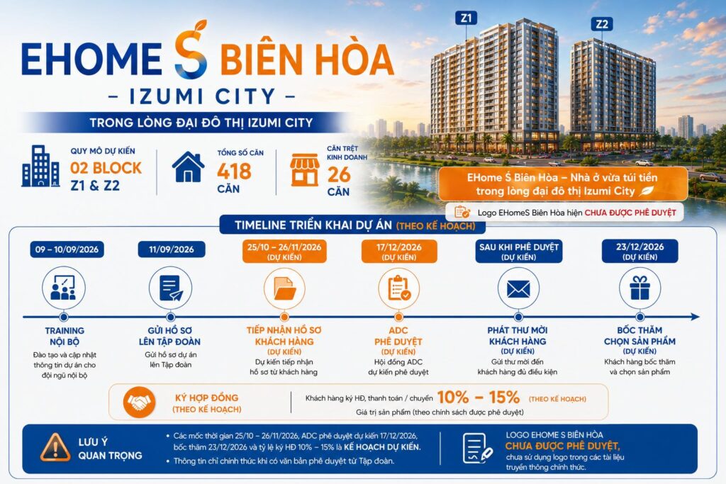 EHOME S IZUMI CITY – NHÀ Ở XÃ HỘI VỪA TÚI TIỀN TRONG LÒNG ĐẠI ĐÔ THỊ IZUMI CITY