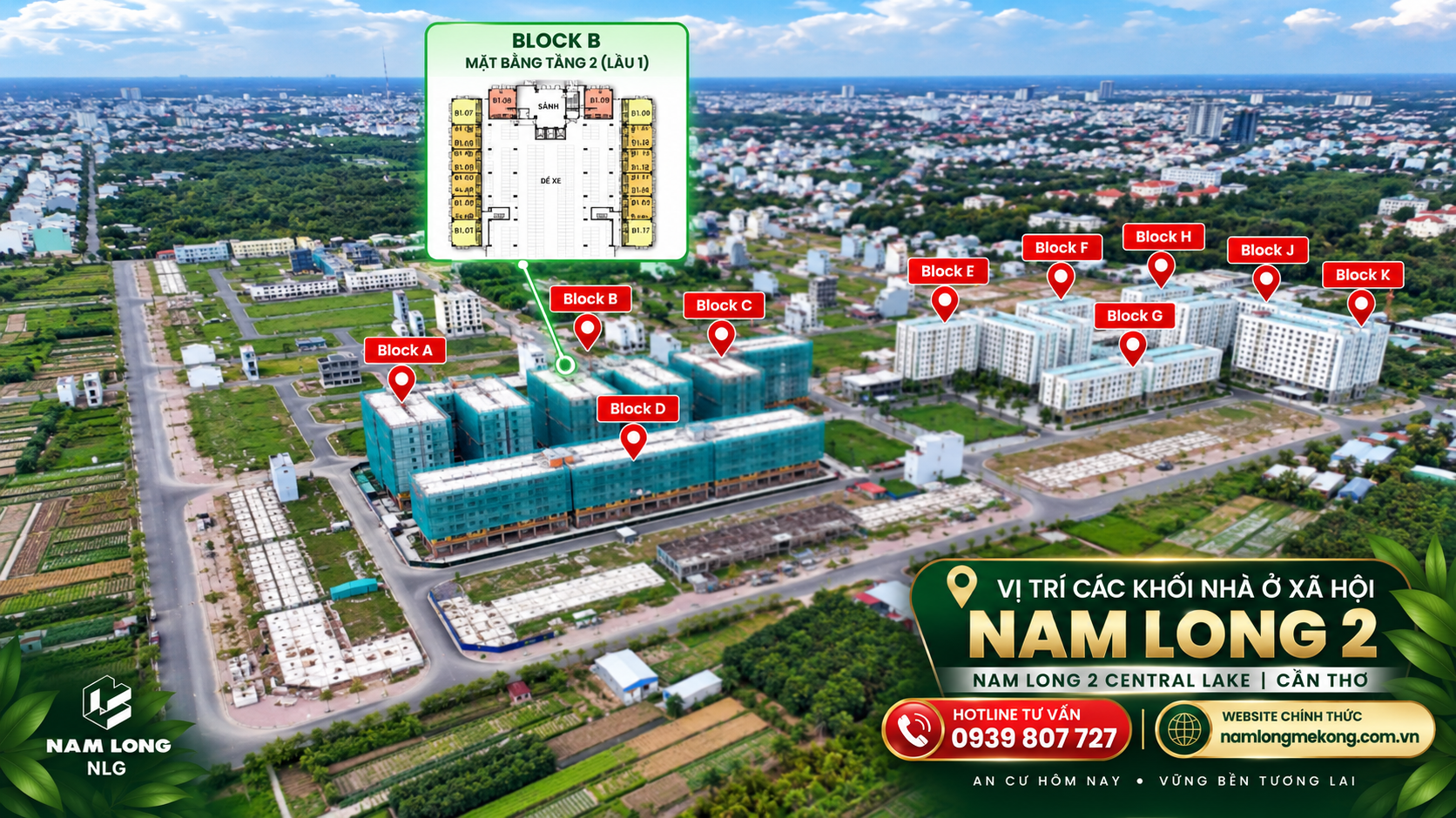 Mặt bằng Block B EHomeS Cần Thơ