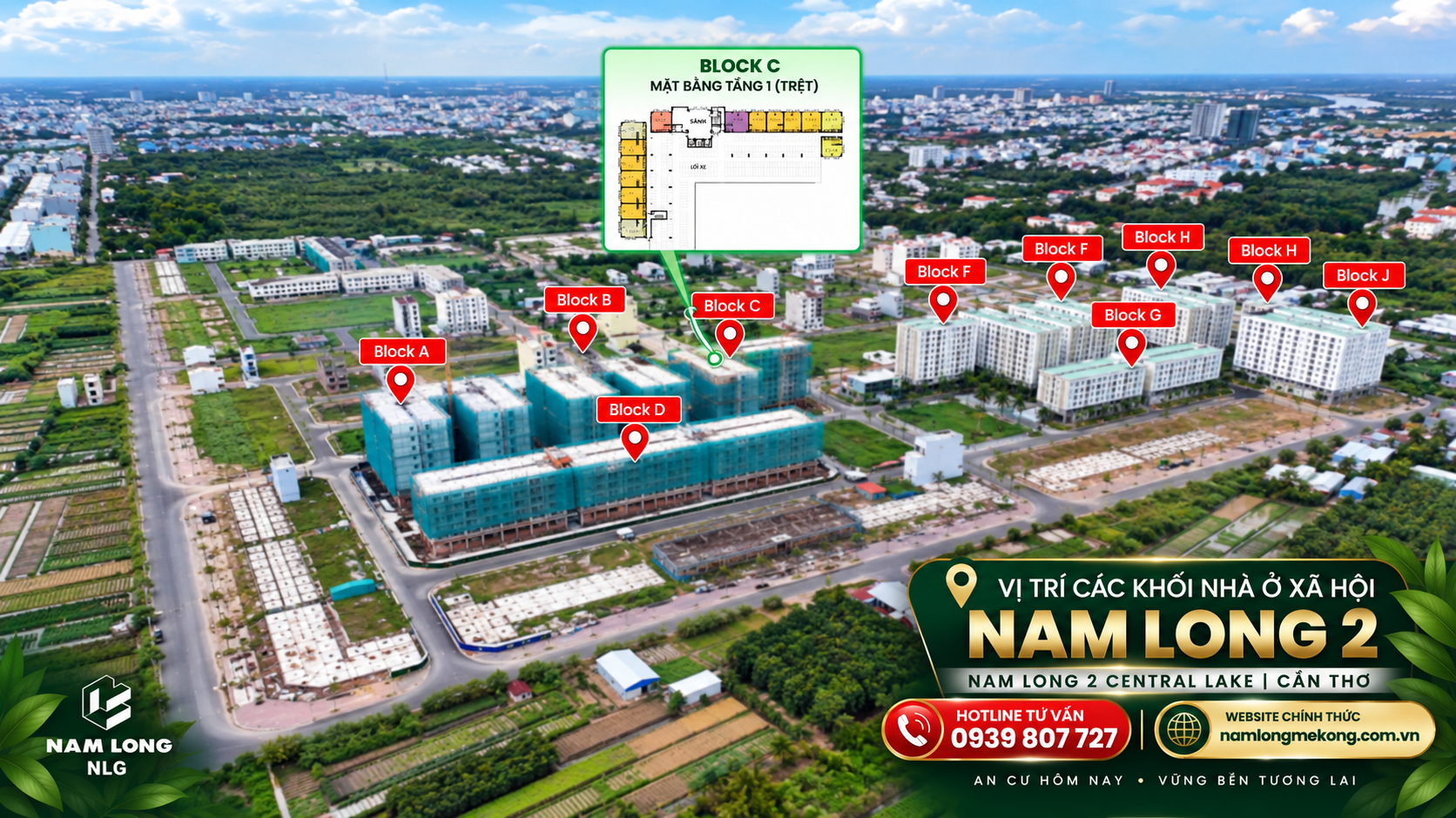 Mặt bằng Block C EHomeS Cần Thơ
