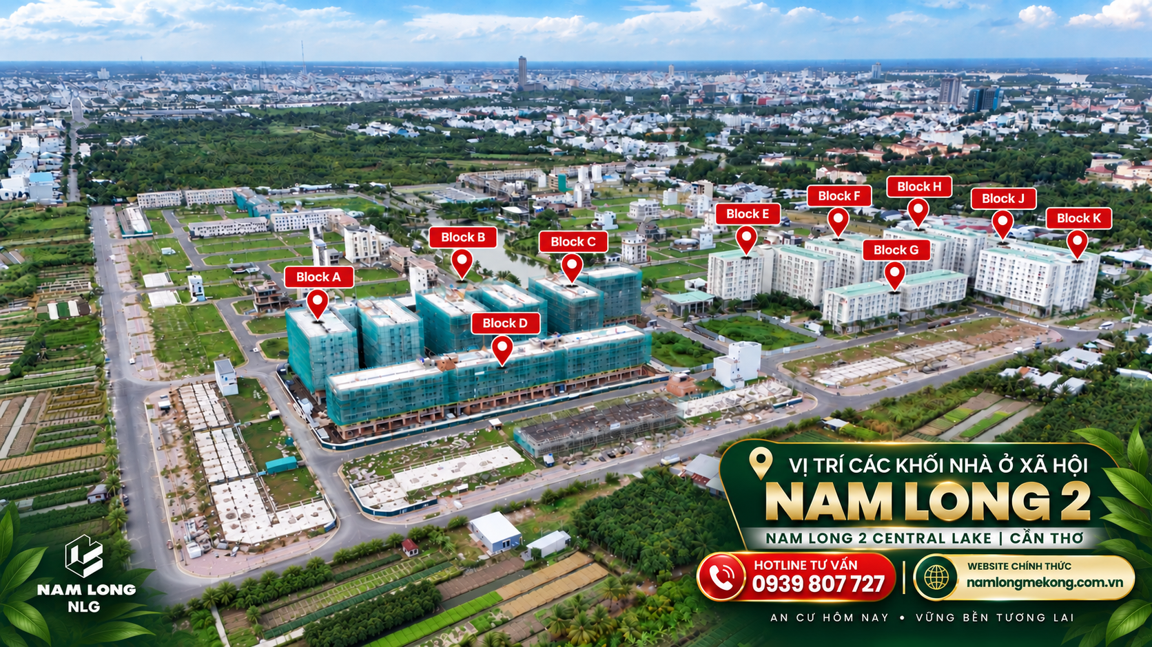 EHomeS Cần Thơ dự kiến sắp mở bán 99 căn hộ thương mại tại Nam Long II Central Lake.