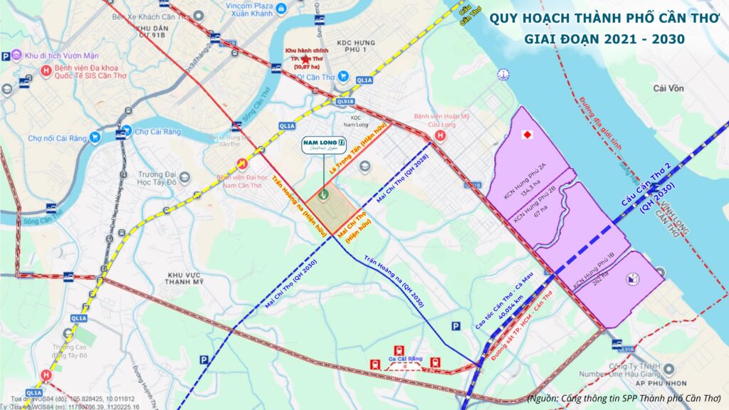 vị trí quy hoạch nam long 3 cần thơ