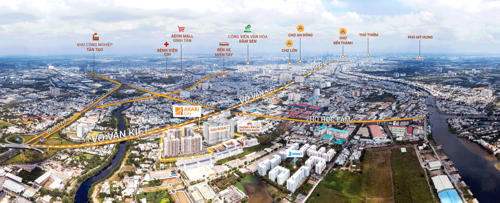 Vị trí dự án Akari City